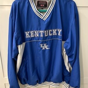 Colosseum Blue and Gray Kentucky Wildcats V-Neck Pullover